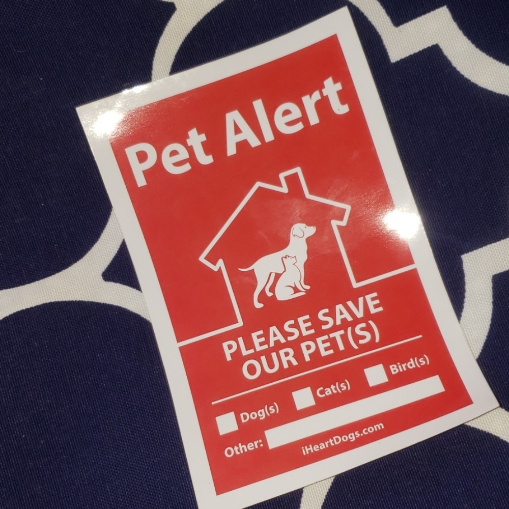 Pet Emergency Contact Decal
